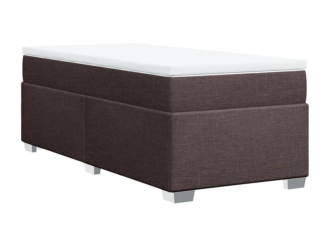 Boxspringbett mit Matratze Dunkelbraun 100x200 cm Stoff