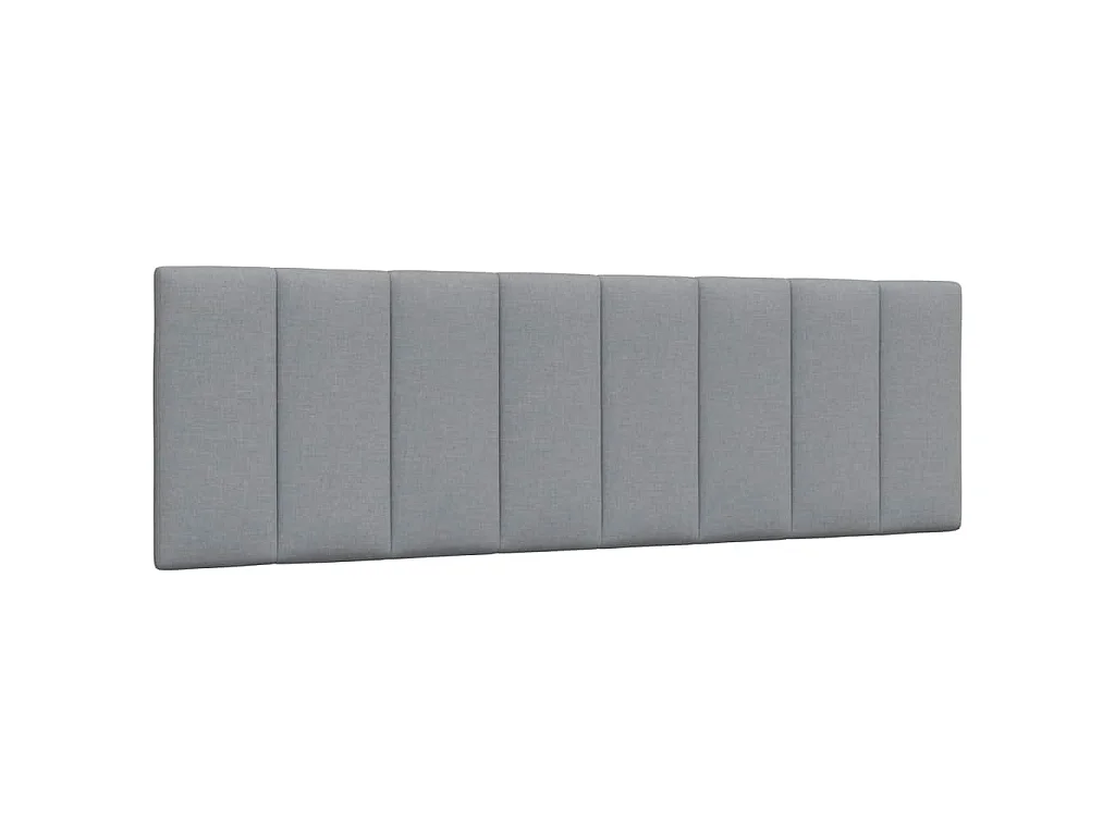 Lit avec matelas Hanko gris clair 160x200 cm tissu