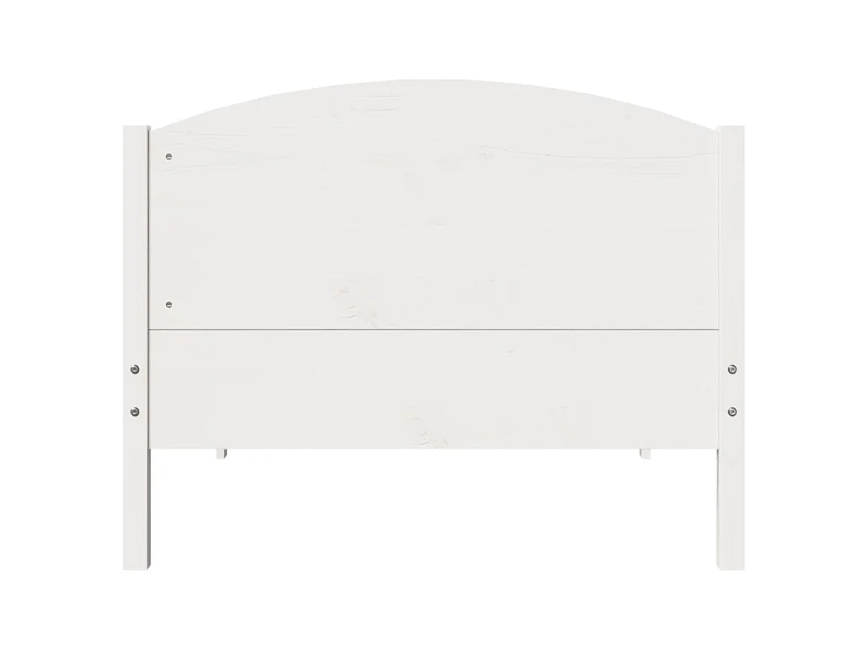 Cadre de lit sans matelas blanc 90x200 cm bois de pin massif