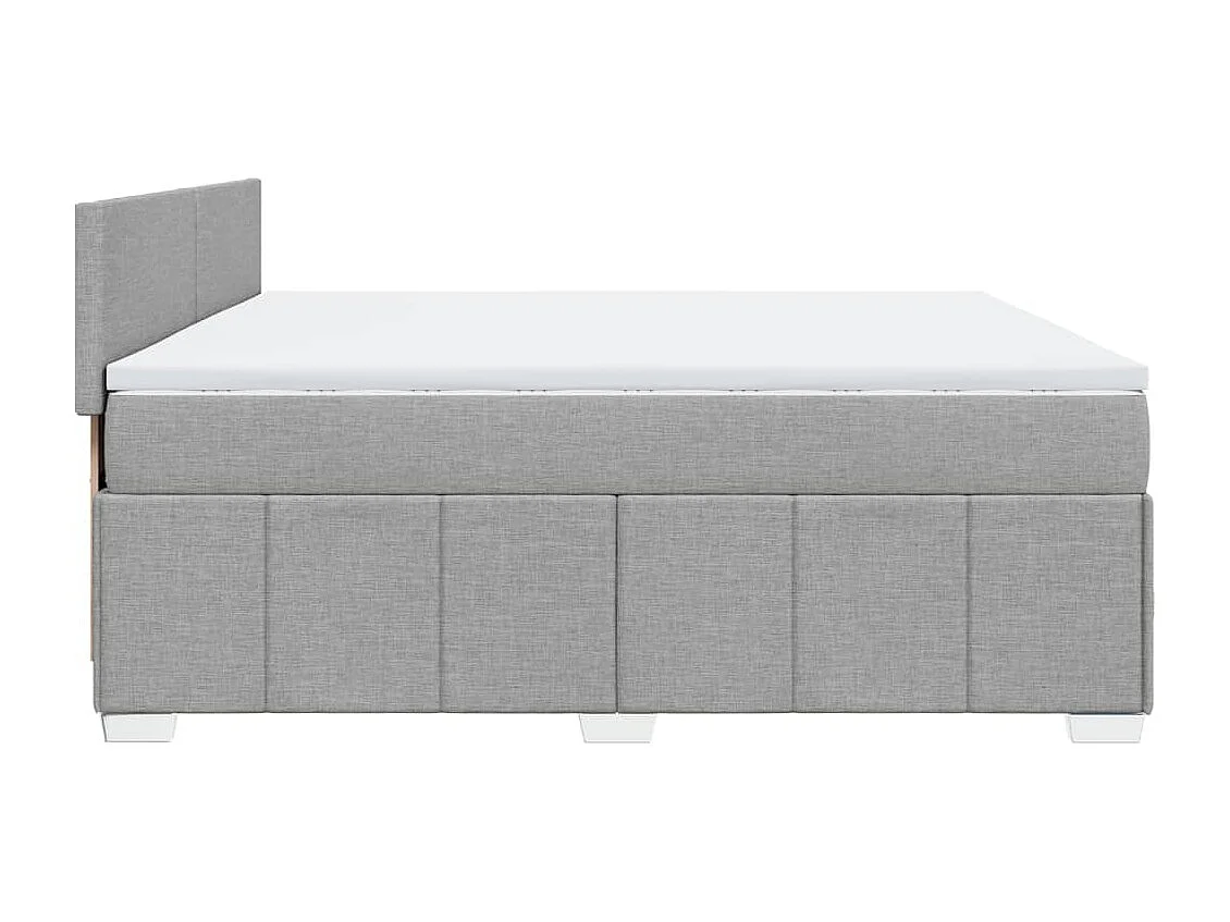 Boxspring met matras stof lichtgrijs 180x200 cm