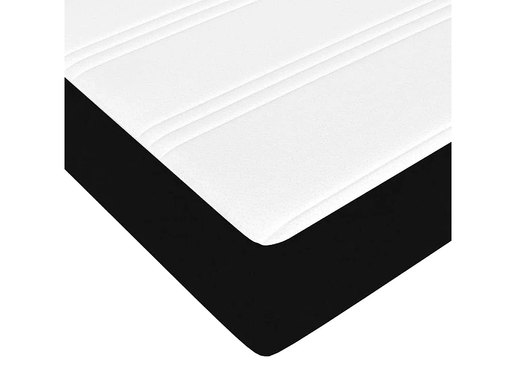 Cadre de lit ottoman avec matelas noir 90x190 cm tissu