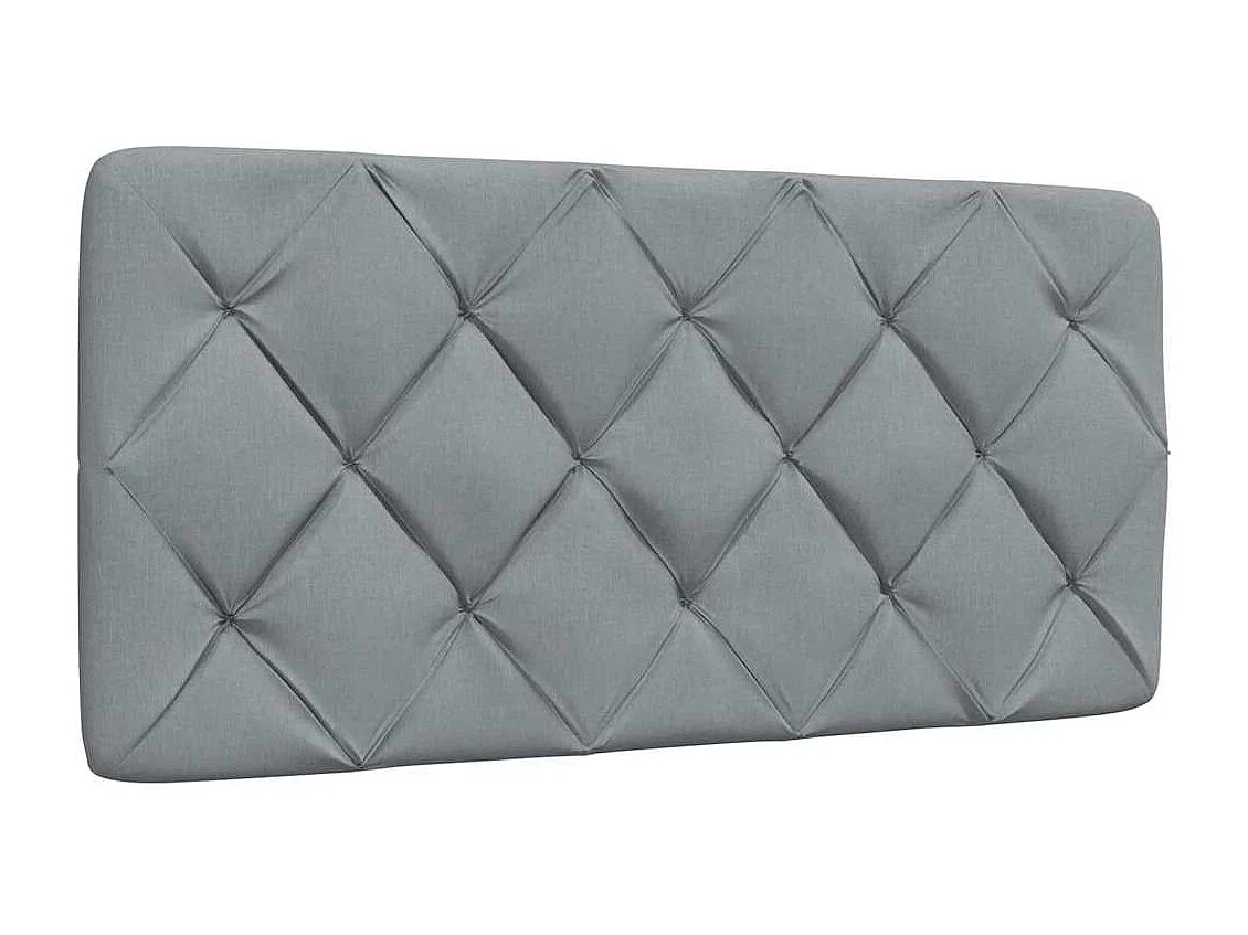 Cadre de lit sans matelas gris clair 100x200 cm tissu