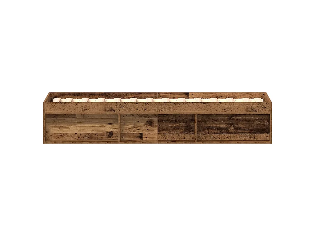 Estructura de cama sin colchón madera de ingeniería envejecida