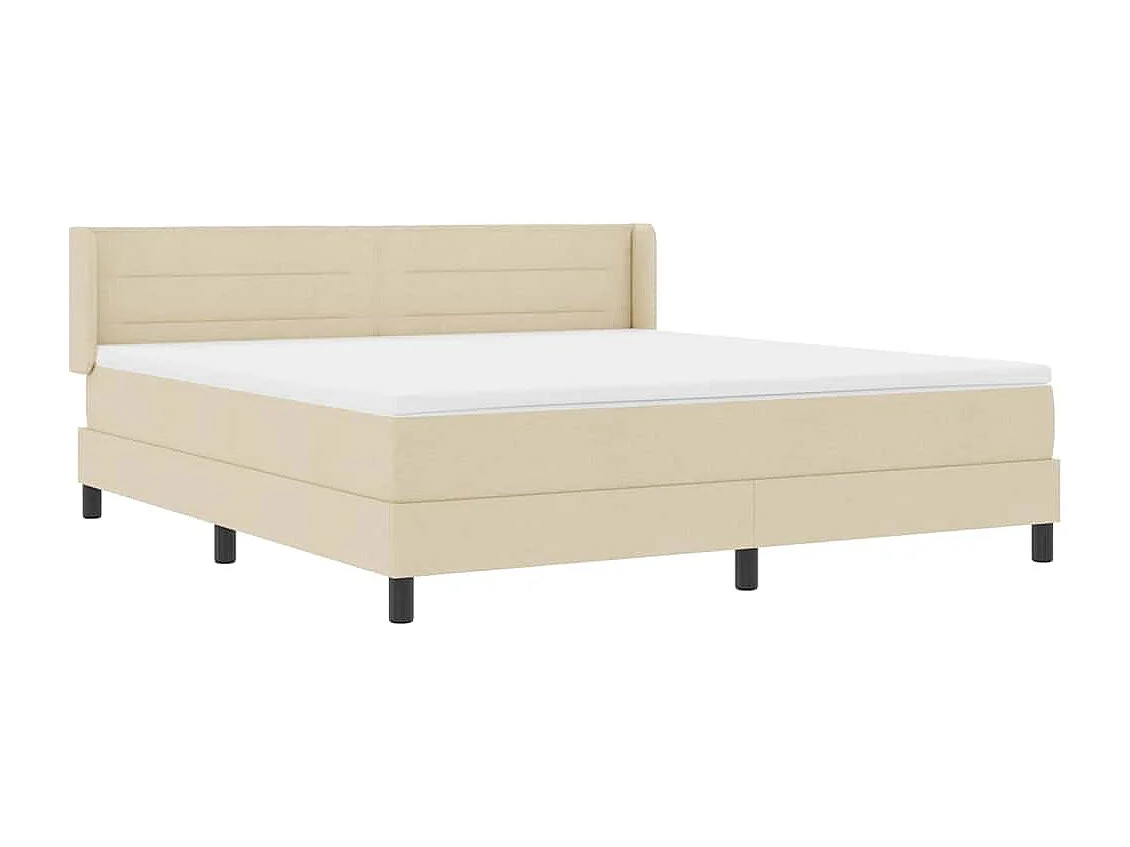 Cama box spring con colchón con colchón Crema 180 x 200 cm