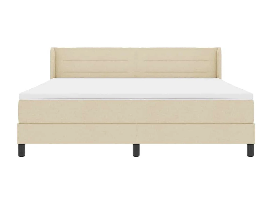 Cama box spring con colchón con colchón Crema 180 x 200 cm
