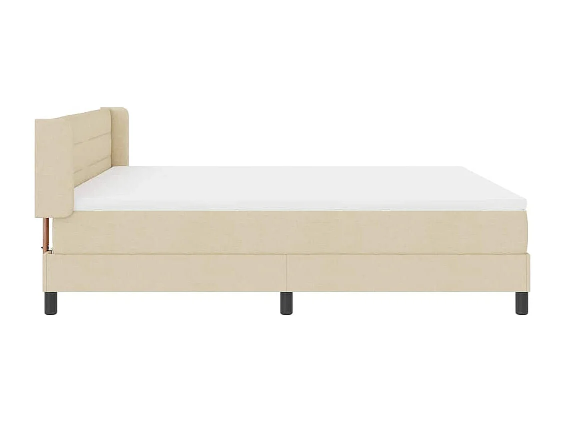 Cama box spring con colchón con colchón Crema 180 x 200 cm