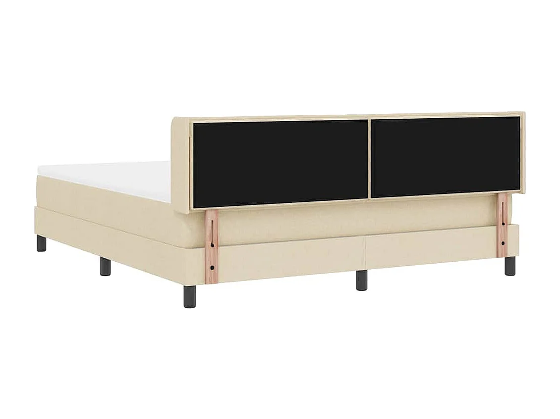 Cama box spring con colchón con colchón Crema 180 x 200 cm