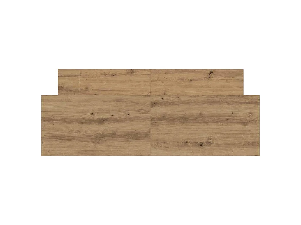 Cadre de lit sans matelas chêne artisanal 140x190 cm
