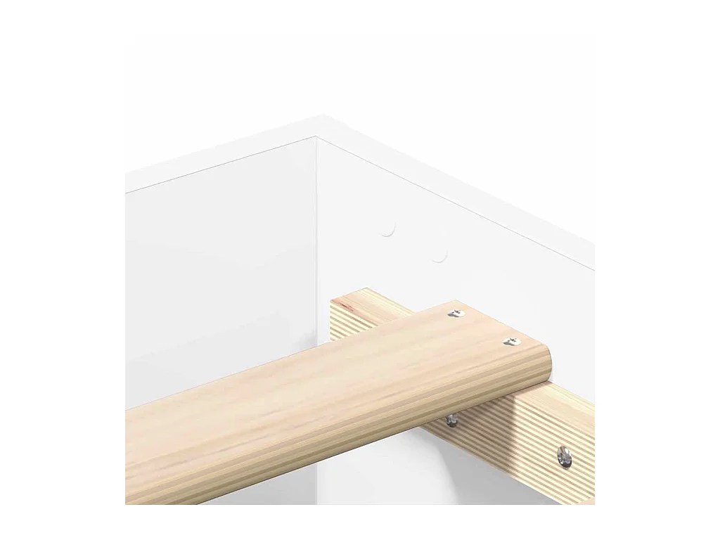 Cadre de lit sans matelas blanc 160x200 cm bois d'ingénierie