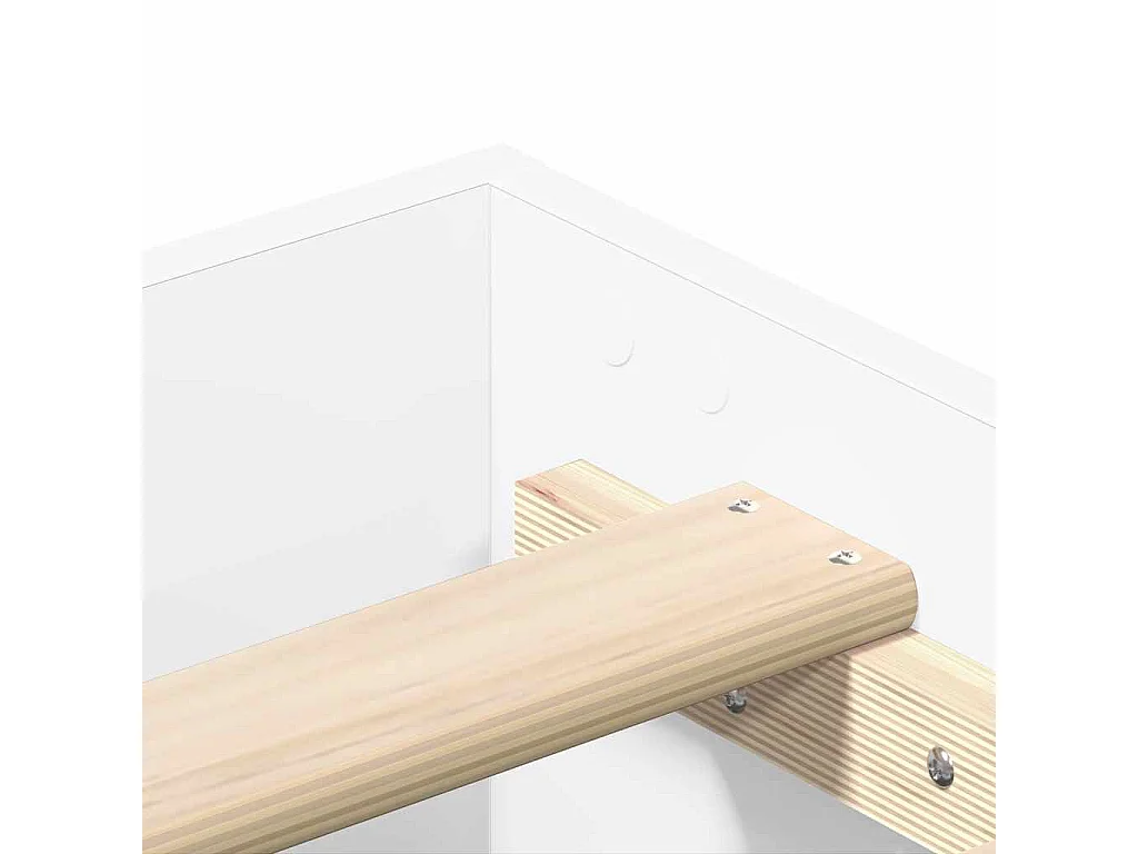 Cadre de lit sans matelas blanc 160x200 cm bois d'ingénierie