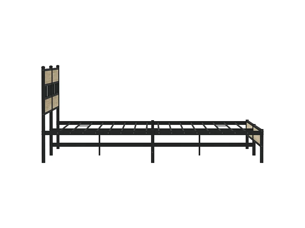 Cadre de lit en métal sans matelas chêne sonoma 180x200 cm