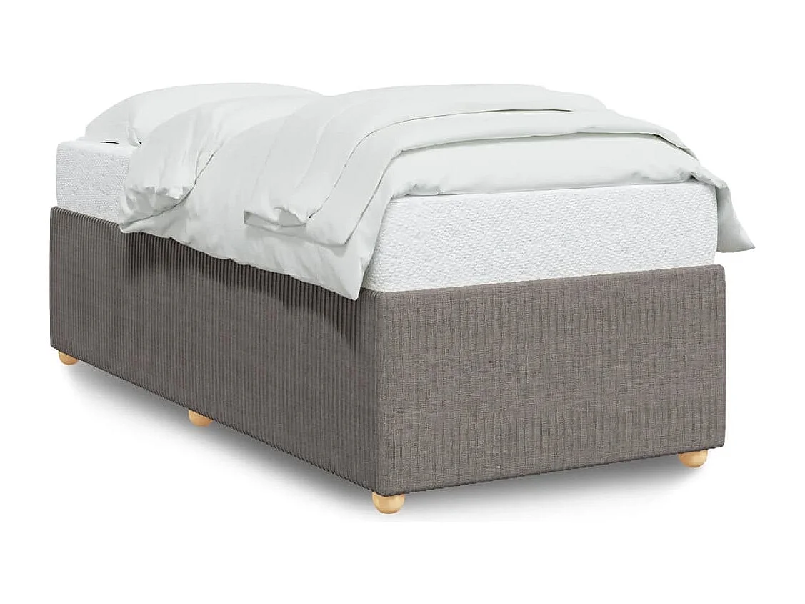 Cadre de lit sans matelas taupe 90x200 cm tissu