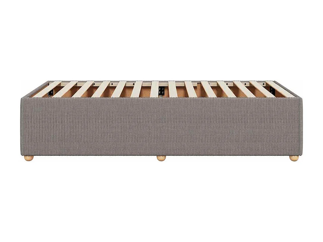 Cadre de lit sans matelas taupe 90x200 cm tissu