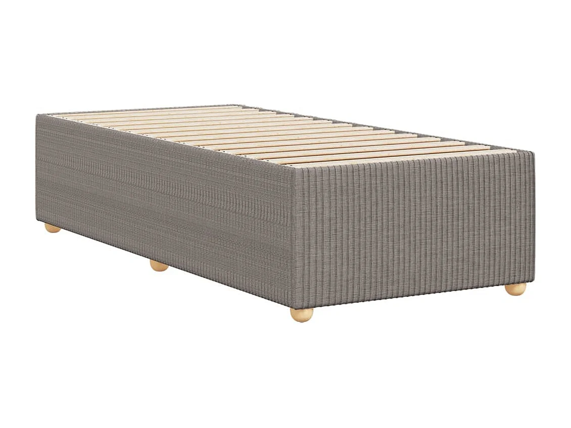 Cadre de lit sans matelas taupe 90x200 cm tissu