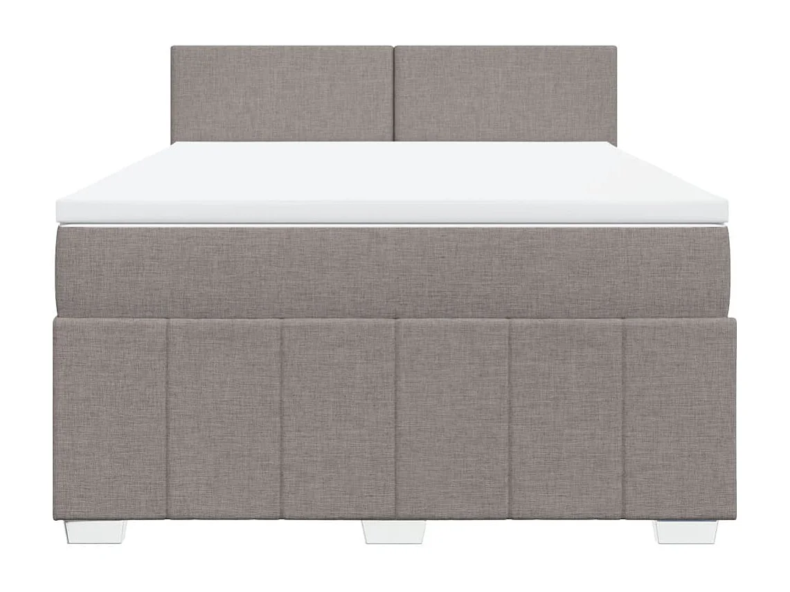 Giroletto a Molle con Materasso Tortora 140x200 cm in Tessuto