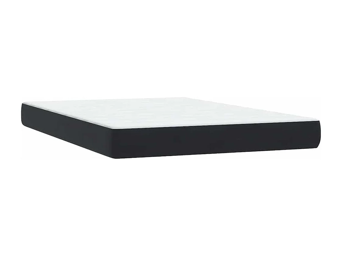 Boxspringbett mit Matratze & LED Schwarz 160x210 cm Samt
