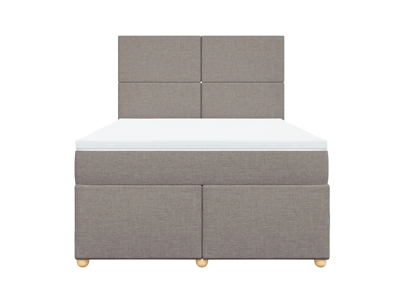 Boxspringbett mit Matratze Taupe 140x190 cm Stoff