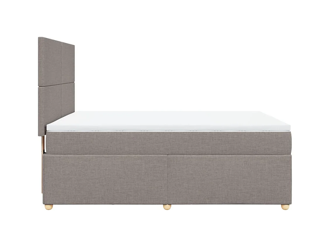 Boxspringbett mit Matratze Taupe 140x190 cm Stoff