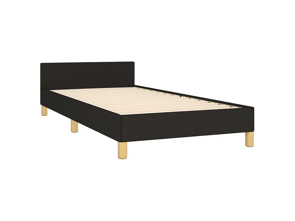 Bedframe zonder matras 90x190 cm stof zwart
