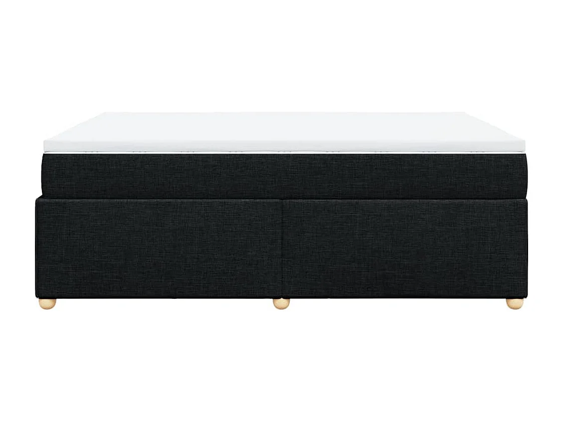 Sommier à lattes de lit avec matelas Noir 140x190 cm Tissu