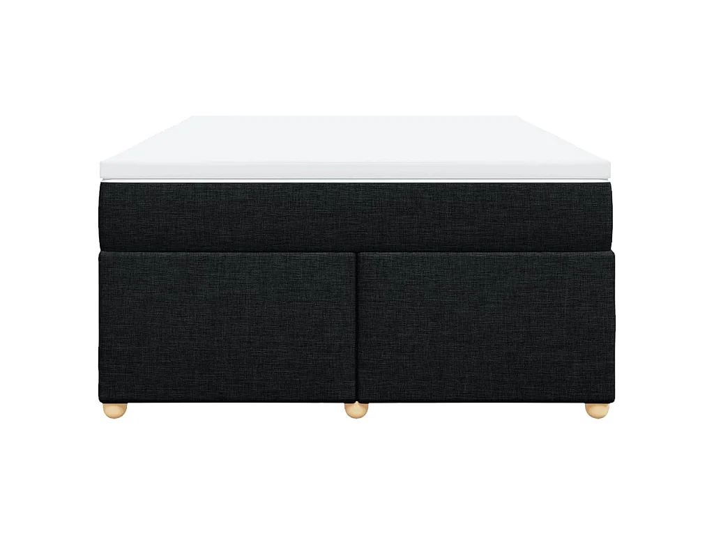 Sommier à lattes de lit avec matelas Noir 140x190 cm Tissu
