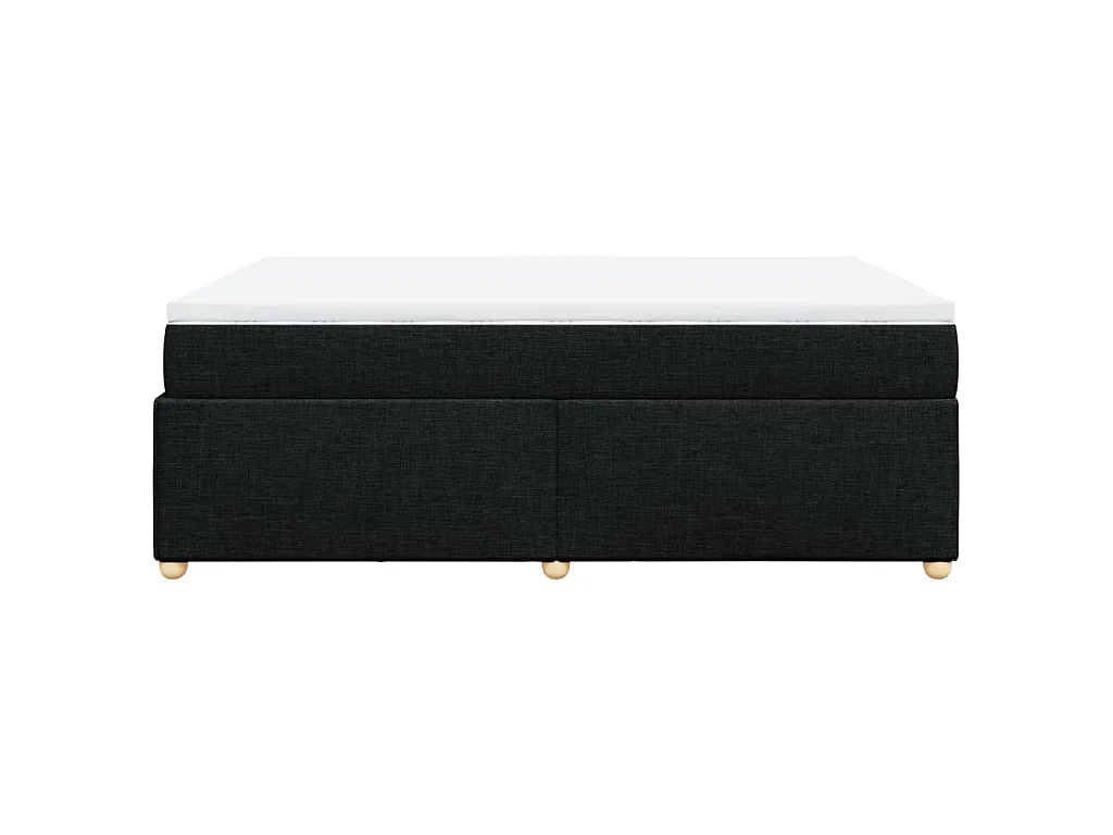 Sommier à lattes de lit avec matelas Noir 140x190 cm Tissu