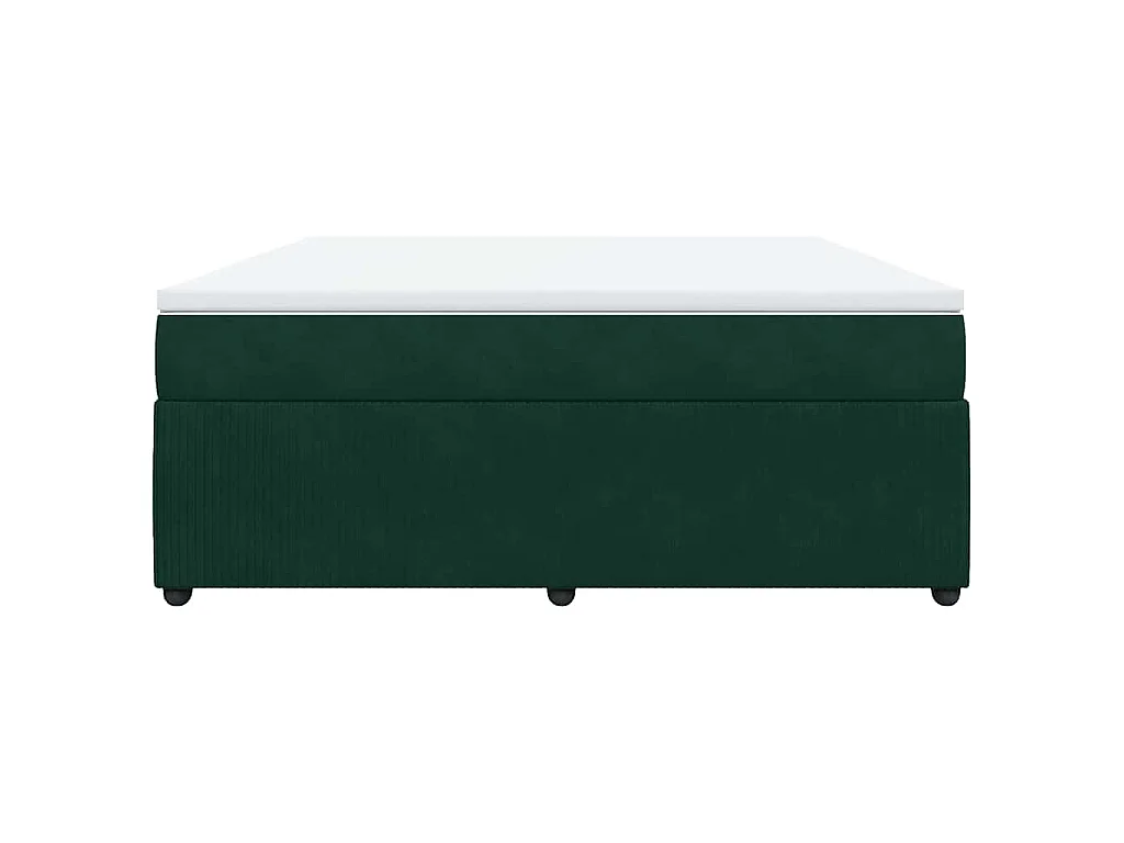 Boxspring met matras fluweel donkergroen 180x200 cm