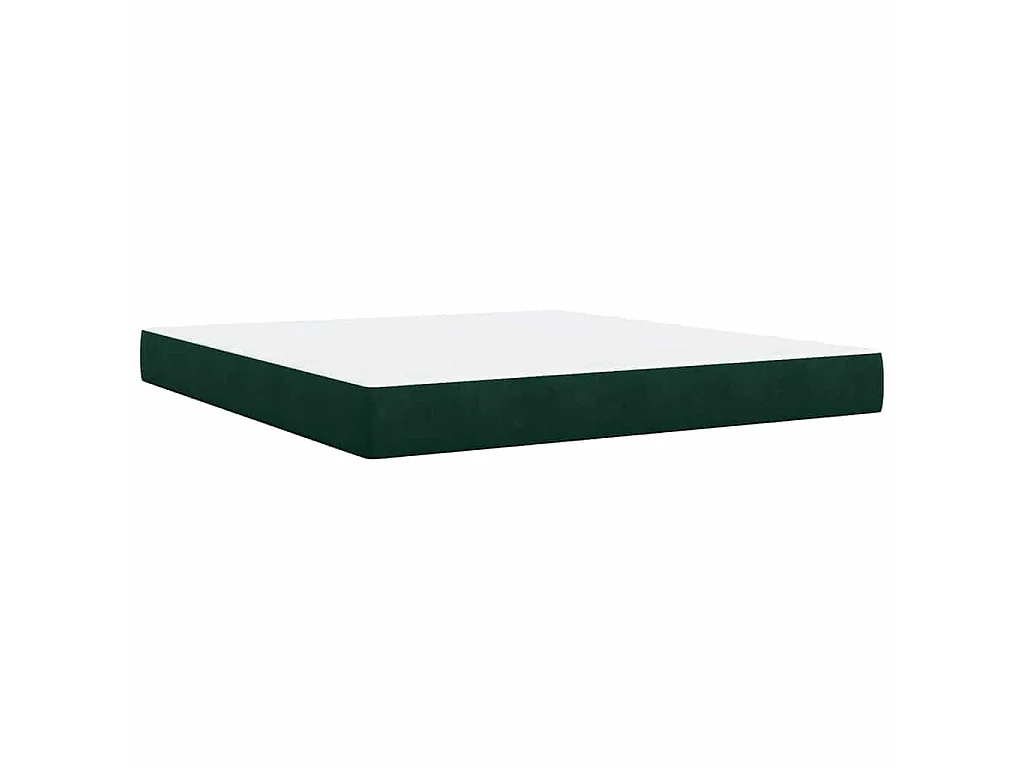 Boxspring met matras fluweel donkergroen 180x200 cm