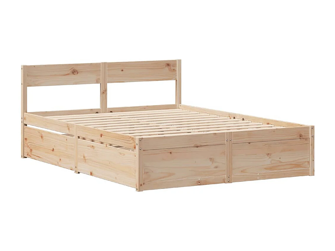 Bedframe zonder matras massief grenenhout 160x200 cm