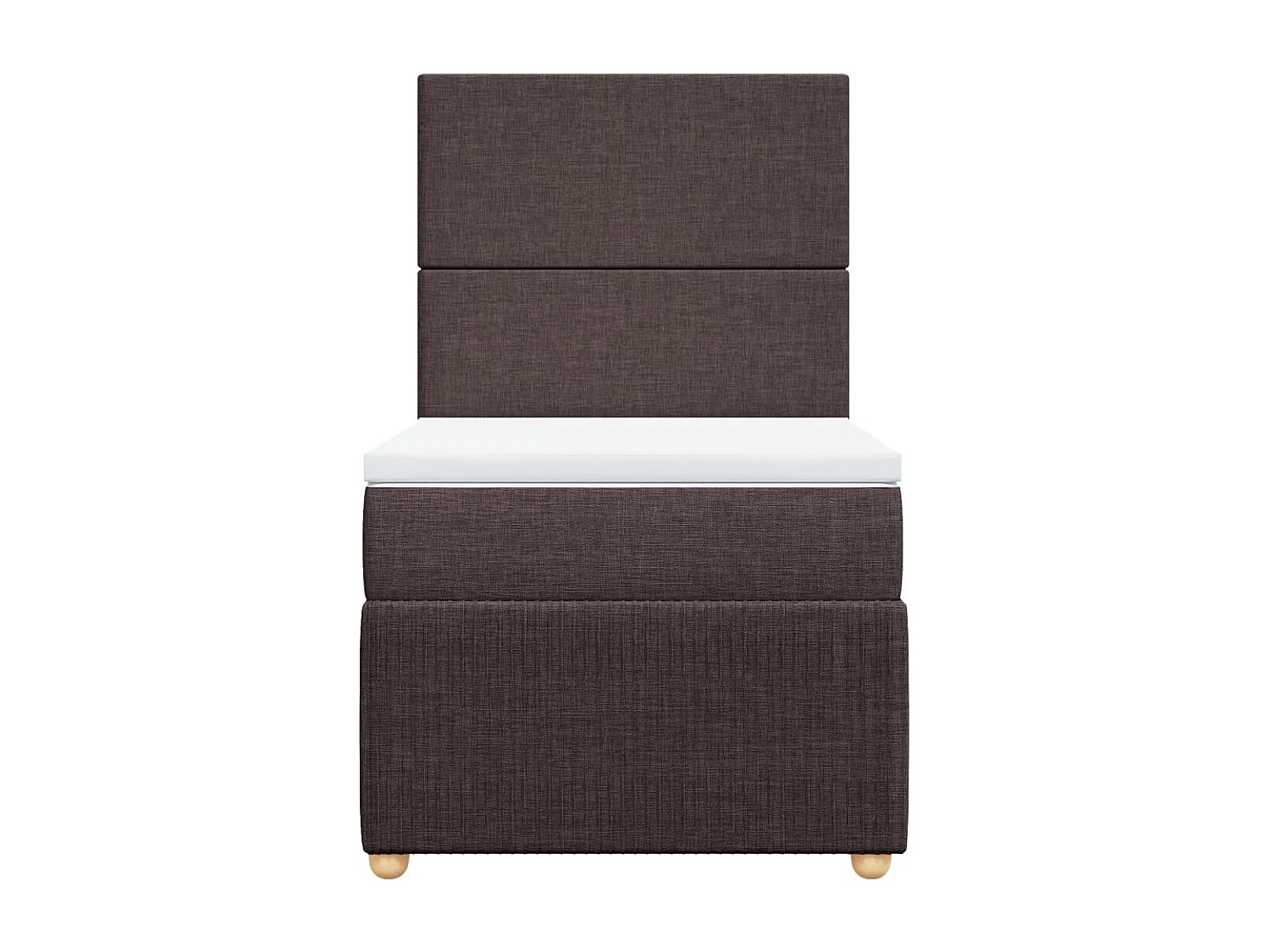 Boxspringbett mit Matratze Dunkelbraun 90x200 cm Stoff