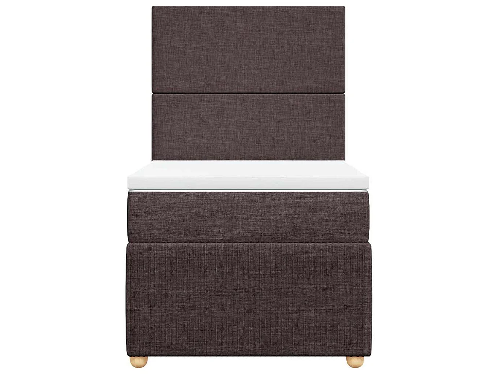 Sommier à lattes de lit avec matelas Marron foncé 90x200 cm