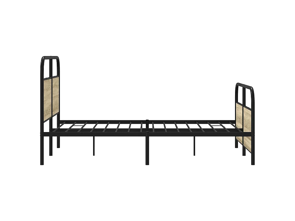 Bedframe zonder matras metaal sonoma eikenkleurig 140x190 cm
