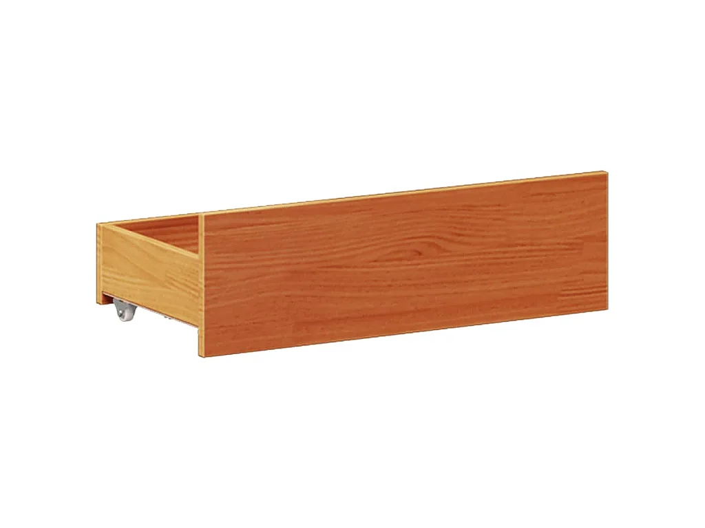 Giroletto senza Materasso con Testata Marrone Cera 140x200 Pino