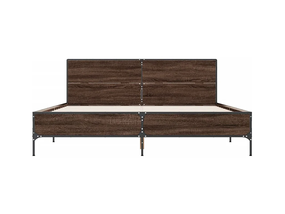 Estrutura de cama 140x190cm derivados madeira/metal