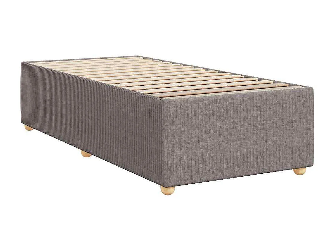 Sommier à lattes de lit avec matelas Taupe 90x200 cm Tissu