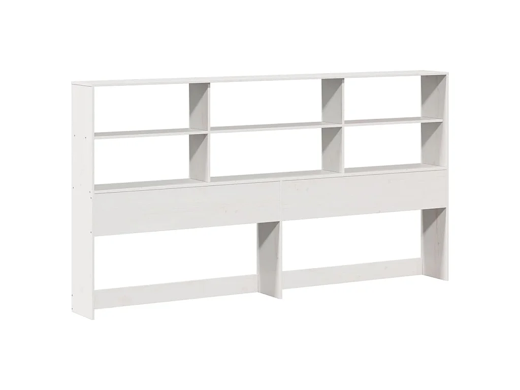 Cadre de lit sans matelas blanc 180x200 cm bois massif de pin