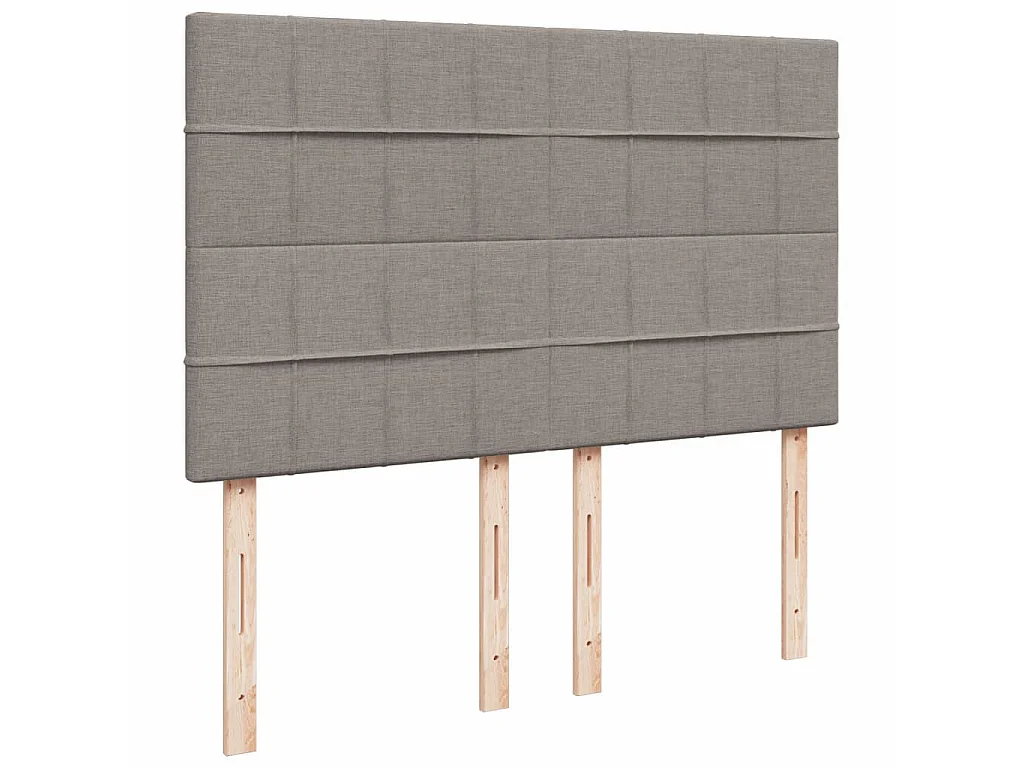 Sommier à lattes de lit avec matelas Taupe 160x200 cm Tissu