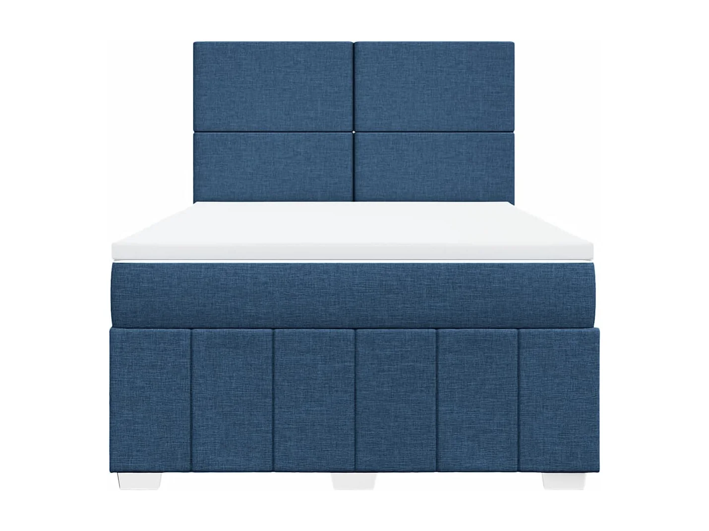 Sommier à lattes de lit avec matelas Bleu 140x200 cm Tissu