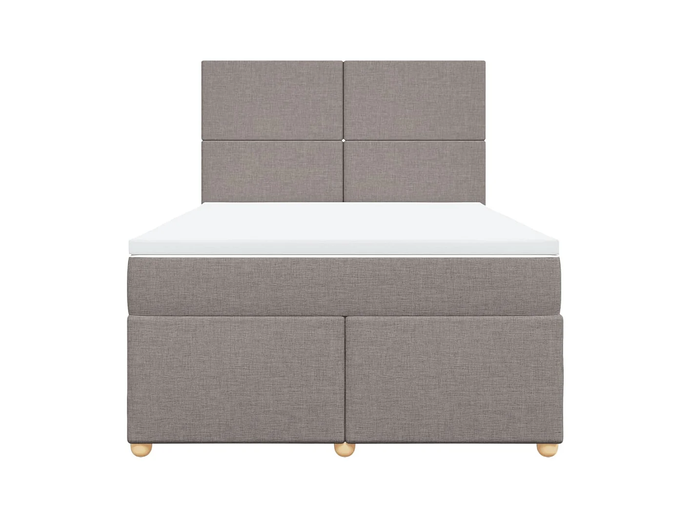 Sommier à lattes de lit avec matelas Taupe 140x190 cm Tissu