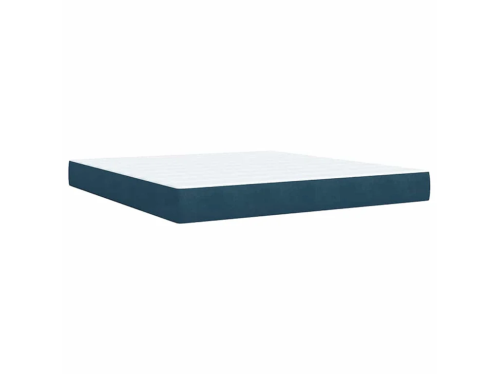 Boxspringbett mit Matratze Blau 180x200 cm Samt