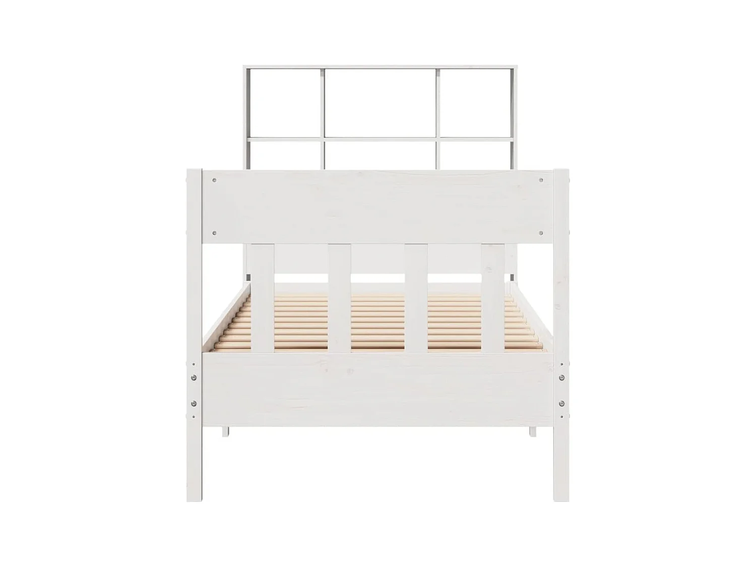 Cadre de lit sans matelas blanc 90x200 cm bois de pin massif