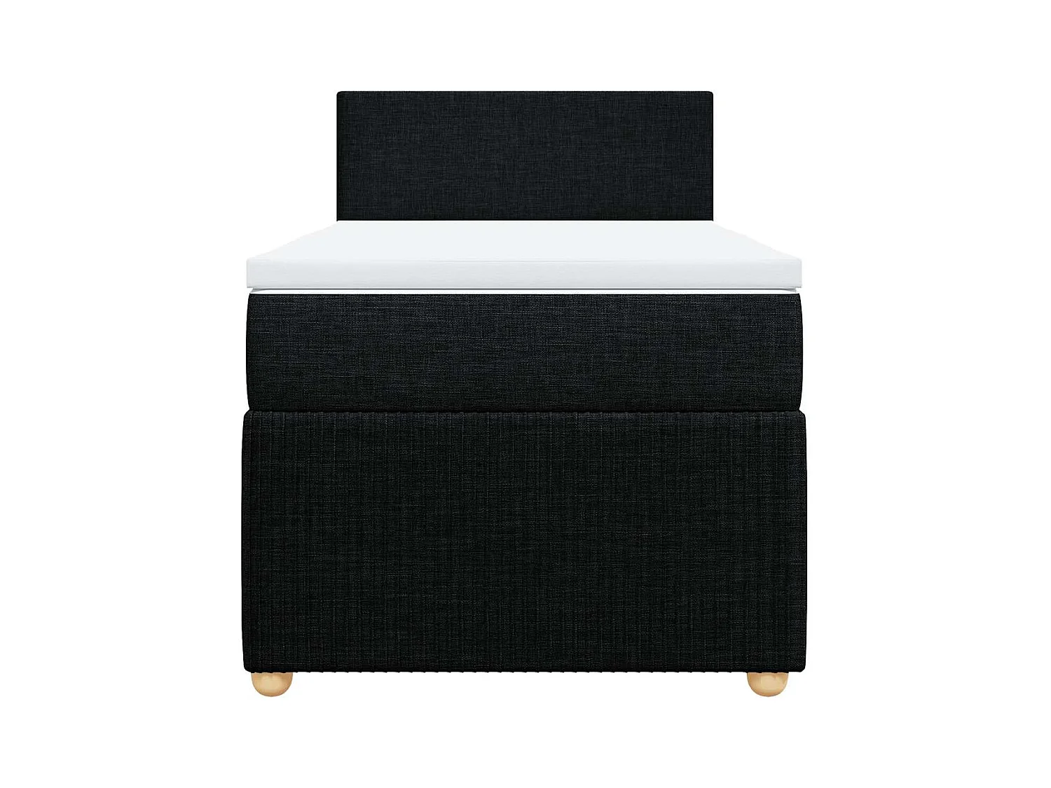 Sommier à lattes de lit avec matelas Noir 100x200 cm Tissu