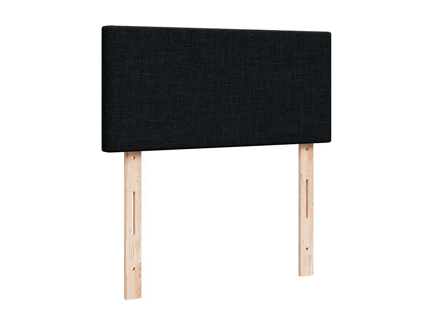 Cama box spring con colchón tela negro 100x200 cm