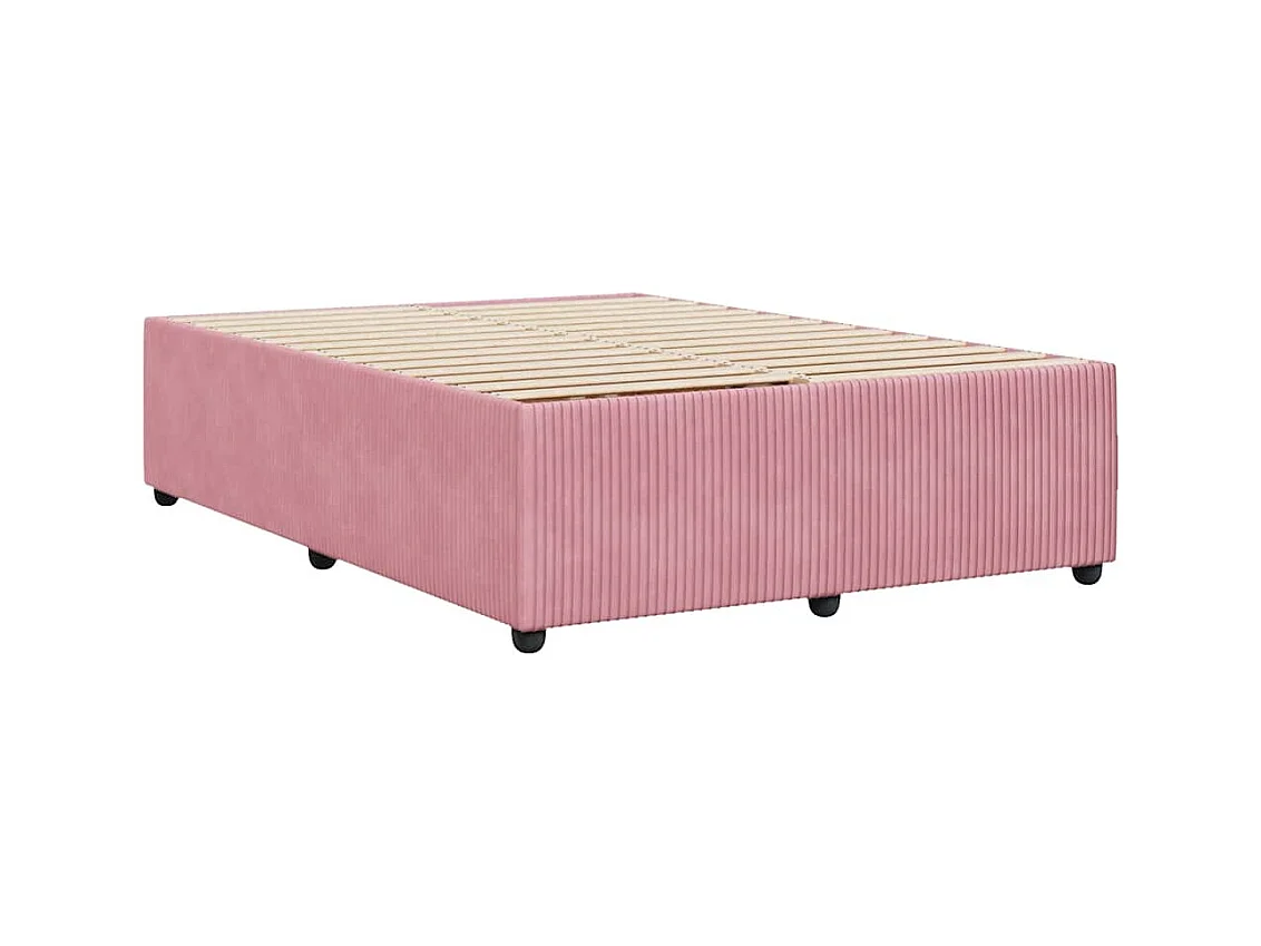 Bettgestell Rosa 140x200 cm Samt