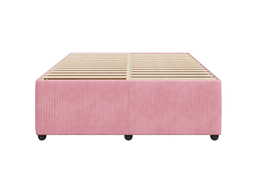 Bettgestell Rosa 140x200 cm Samt