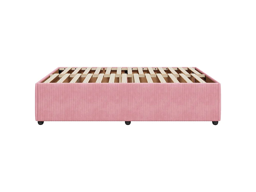 Bettgestell Rosa 140x200 cm Samt