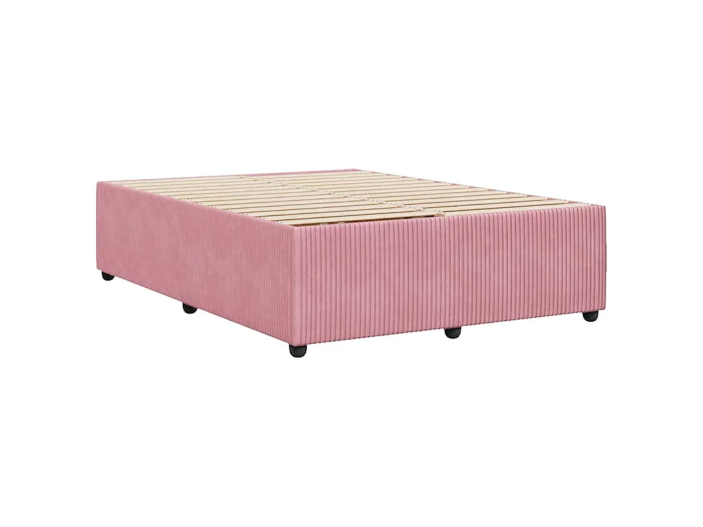 Bettgestell Rosa 140x200 cm Samt