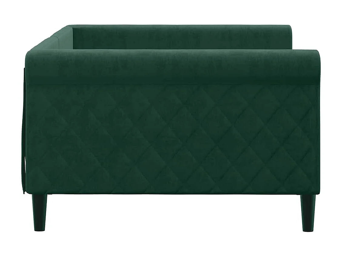 Lit de repos sans matelas vert foncé 100x200 cm velours