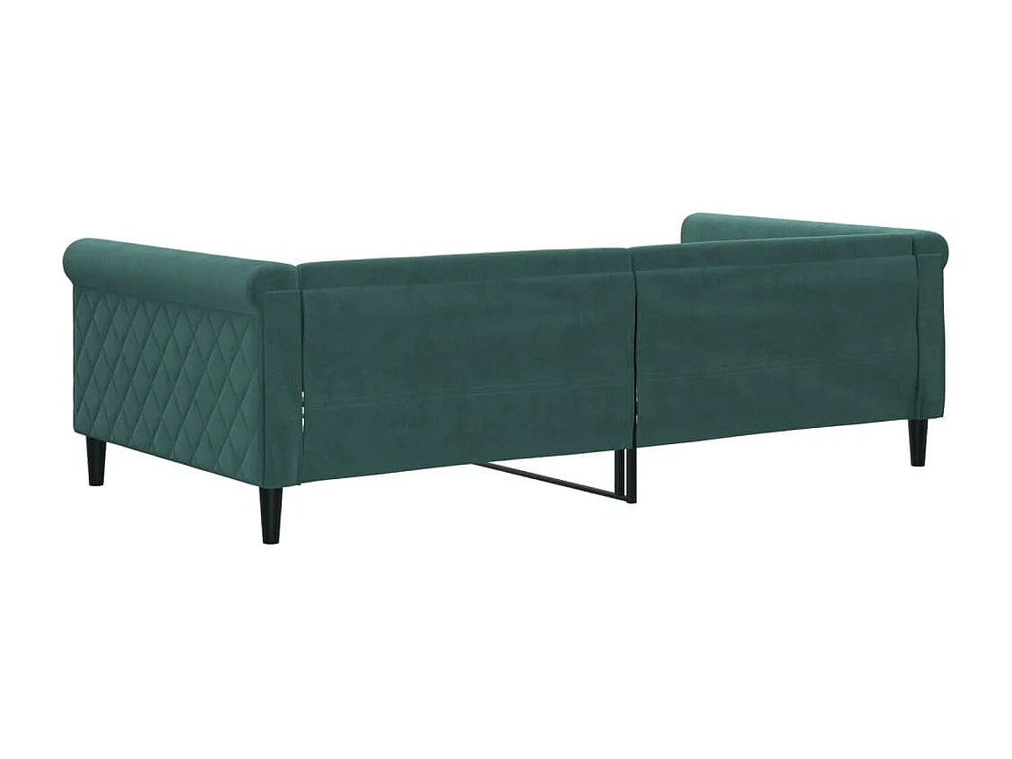 Lit de repos sans matelas vert foncé 100x200 cm velours