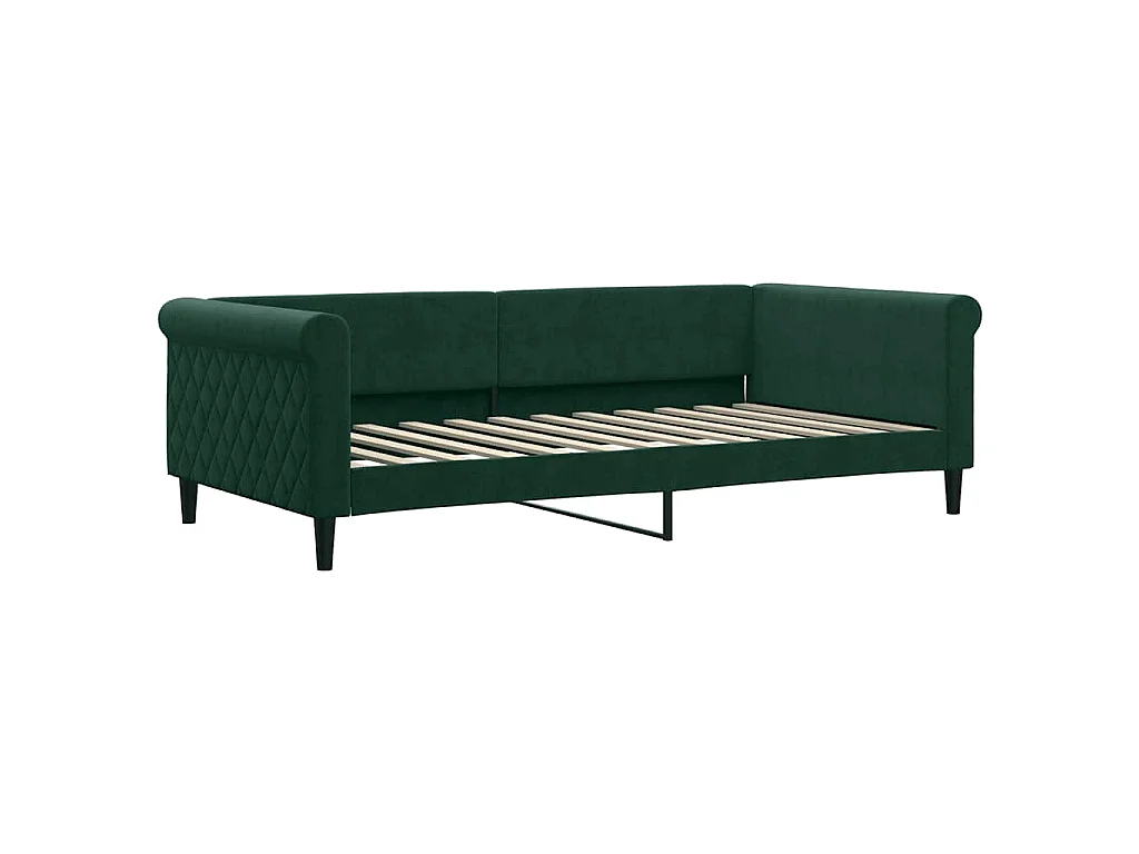 Tagesbett Dunkelgrün 100x200 cm Samt